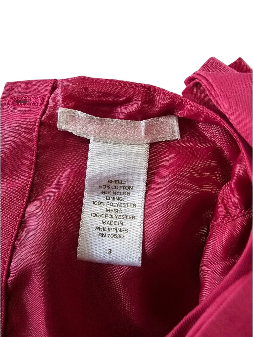 Girl Sz 3T Sugar Plum Bow Silk Dress by Janie and Jack Pink